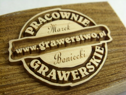 grawerowanie laserowe nr 48 Logo naszych pracowni grawerowane na drewnie