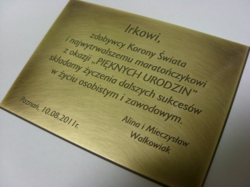 grawerowanie laserowe nr 28 Tabliczka mosina - grawerunek laserowy gboki