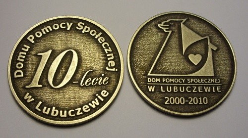 Pamitki, upominki nr 50 Medal patynowany  rozmiar 50 mm liternictwo wypuke