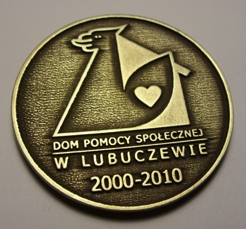 Pamitki, upominki nr 52 Medal patynowany  rozmiar 50 mm liternictwo wypuke