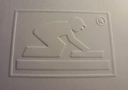 grawerowanie laserowe nr 43 Stempel suchy - odcisk na papierze