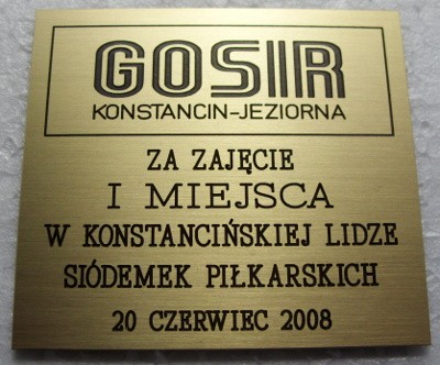 Tabliczki okolicznociowe grawerowane nr 35 plakietka grawerowana - mosidz szlifowany