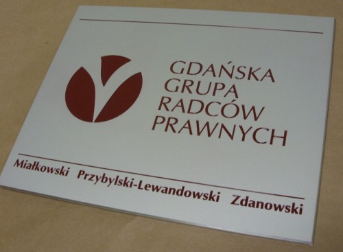 szyldy aluminiowe grawerowane nr 123 Szyld grawerowany - aluminium anodowane srebrny mat