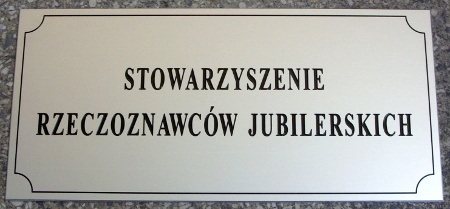 szyldy aluminiowe grawerowane nr 53 Szyld grawerowany - aluminium anodowane srebrny mat