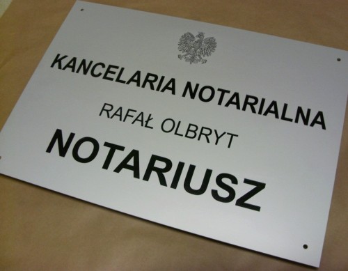 szyldy dla notariuszy nr 10 