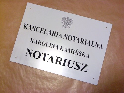 szyldy dla notariuszy nr 26 