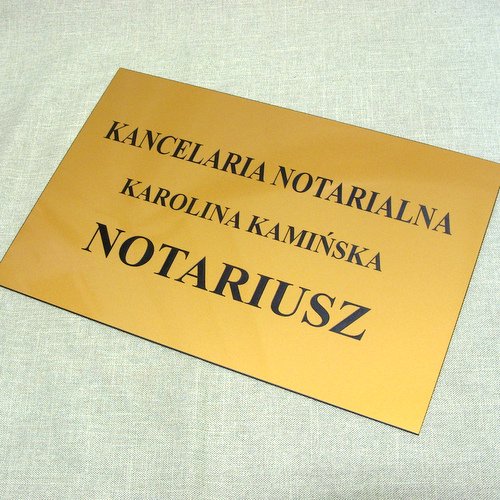 szyldy dla notariuszy nr 40 