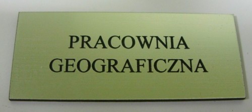 Tabliczka na drzwi grawerowana nr 9 Tabliczka grawerowana z laminatu metalizowanego - srebrny szlifowany LZ 991