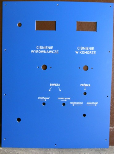 tabliczki znamionowe, pulpity nr 47 Pulpit grawerowany  laminat grawerski niebieski