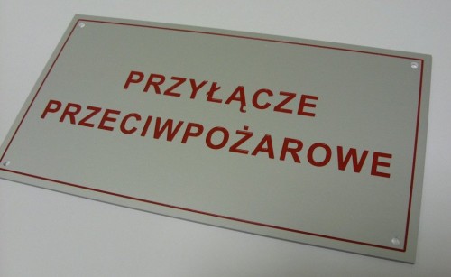 tabliczki znamionowe, pulpity nr 58 Tabliczka znamionowa grawerowana maszynowo - aluminium anodowane srebrny mat