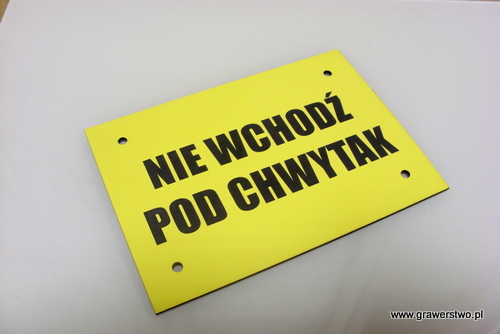 Grawerowane tabliczki informacyjne nr 19 